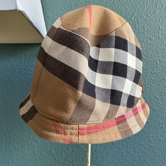 Authentic Burberry Bucket Hat Nova Check Beige Brown Size M RARE main image 5